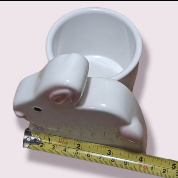 Dark Brown & White Bunny Rabbit Mini Planter or Votive Holder Set of 2 - Picture 6 of 15